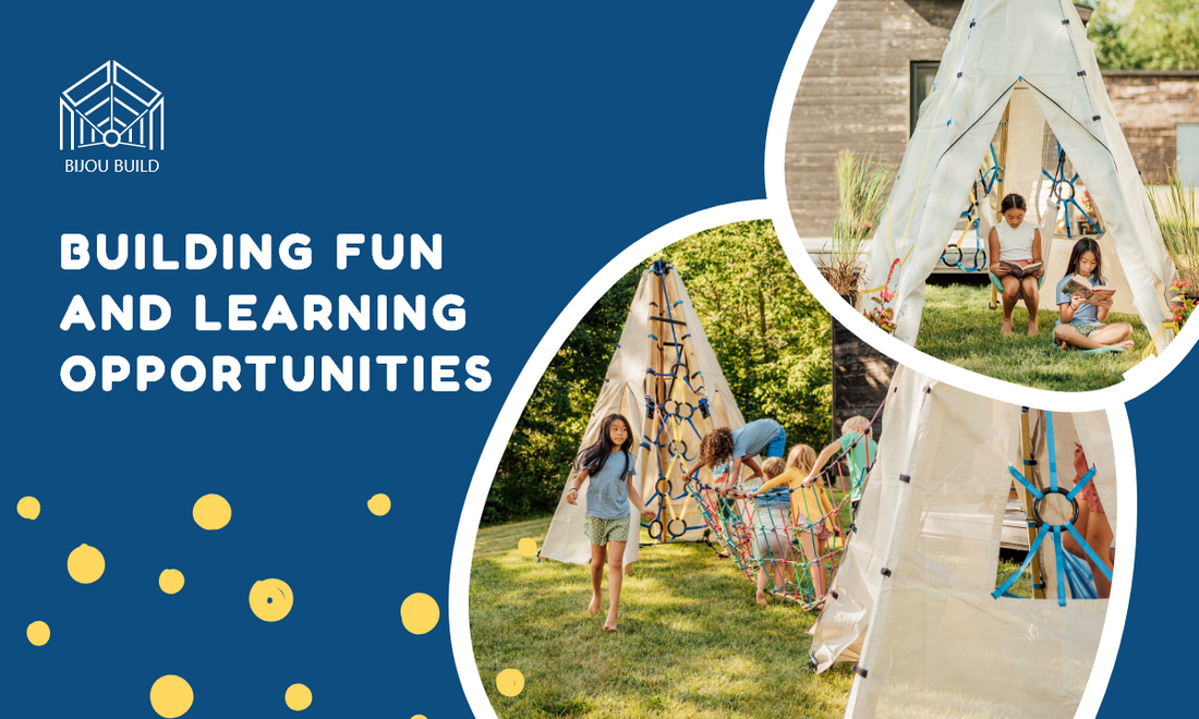 DIY Outdoor Play Structures with Building Fun and Learning Opportunities.