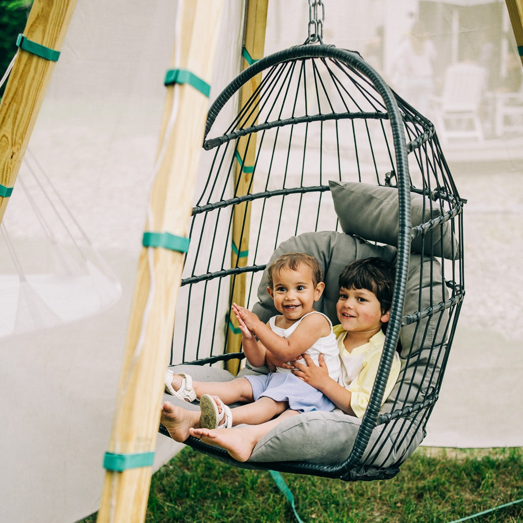 Hanging Egg Chair with Cushions