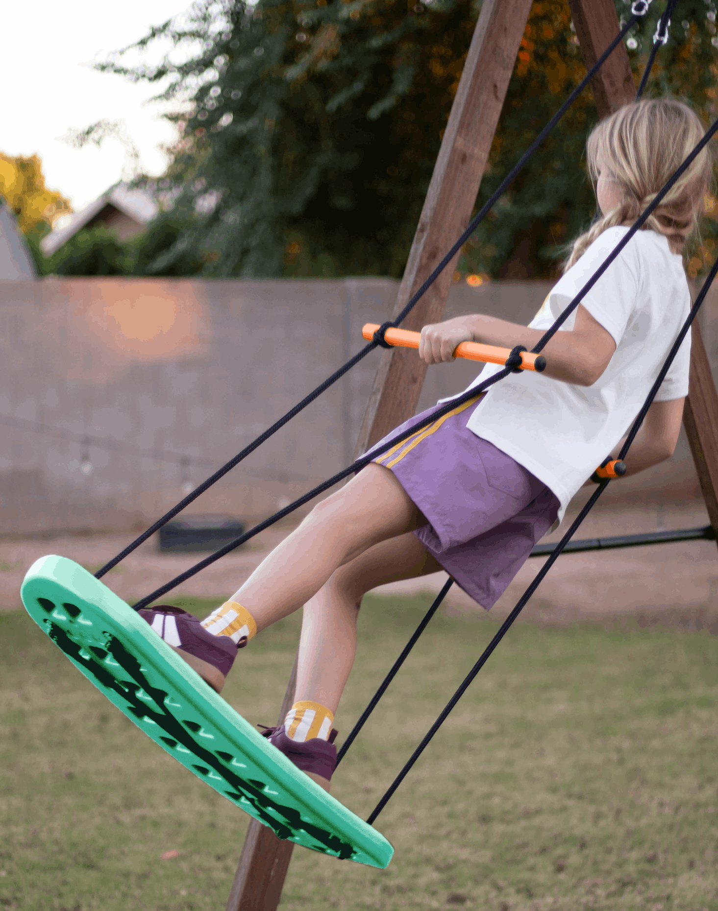 Green Skateboard Swing