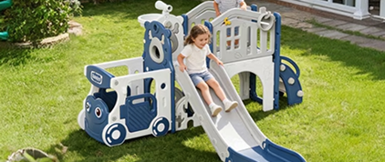 Plastic backyard playset
