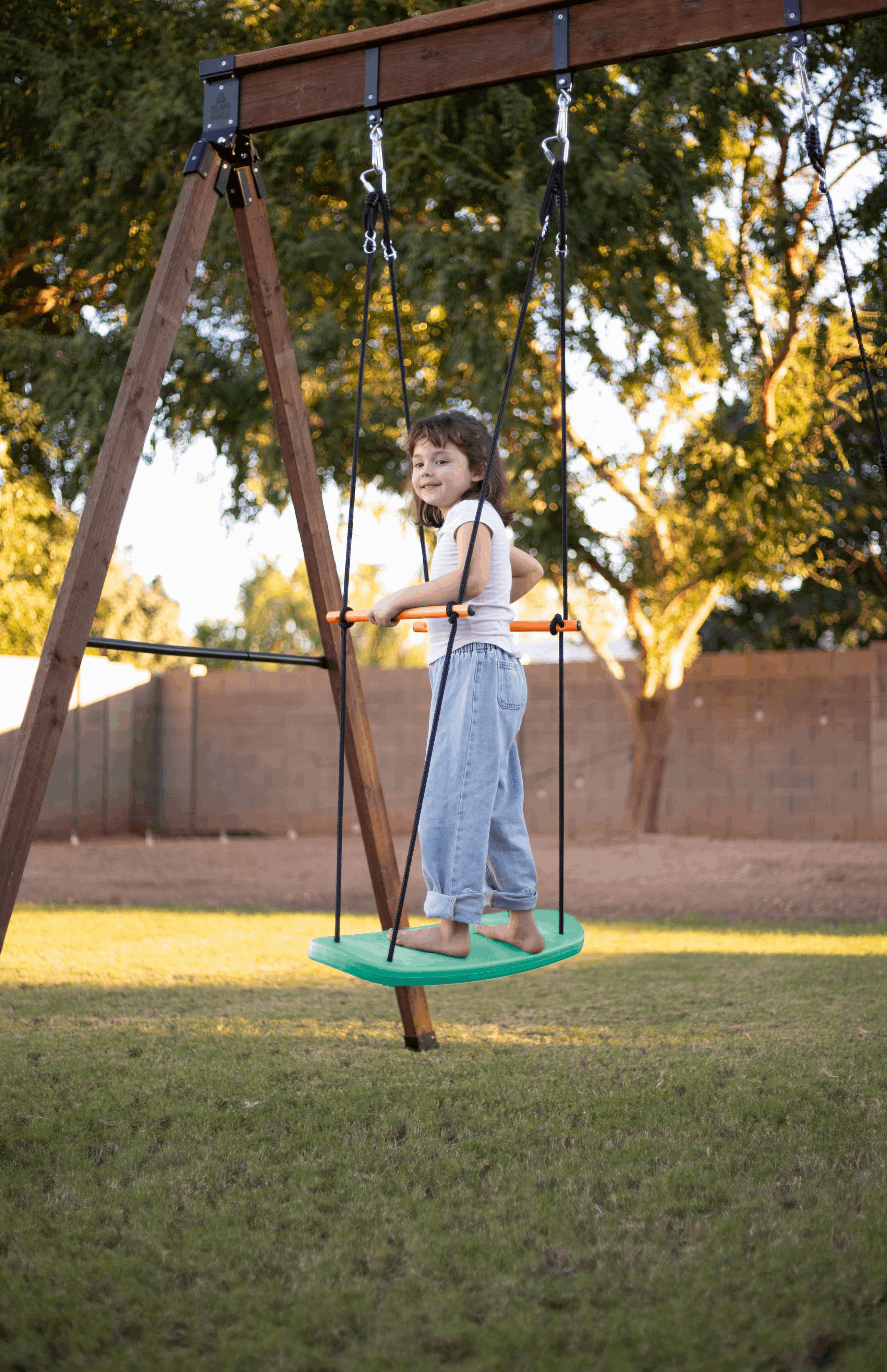 Green Skateboard Swing