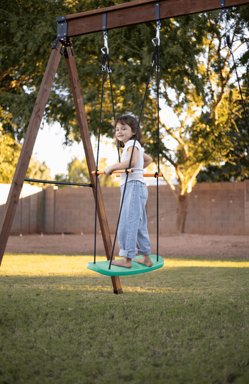 Green Skateboard Swing