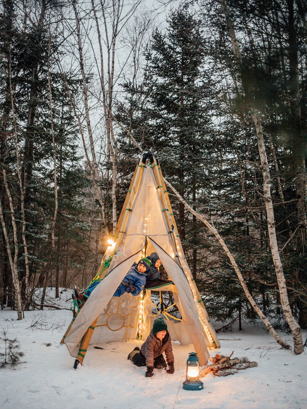 teepee in winter